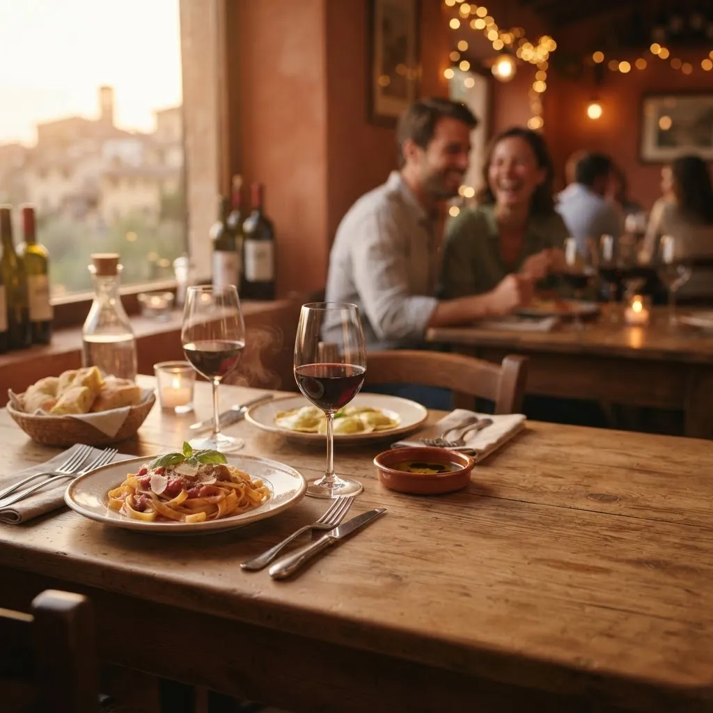 Locale di una catena con la card QR BoostWiFi sul tavolo